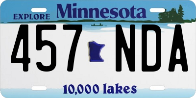 MN license plate 457NDA