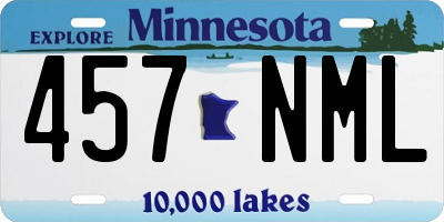 MN license plate 457NML