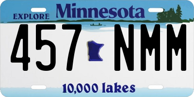 MN license plate 457NMM