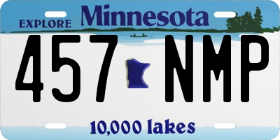MN license plate 457NMP