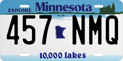 MN license plate 457NMQ