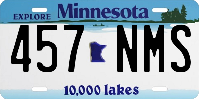 MN license plate 457NMS