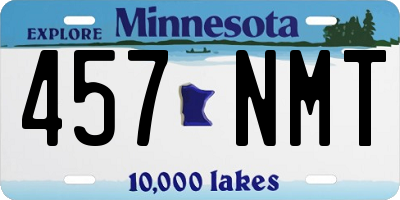 MN license plate 457NMT