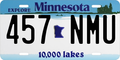 MN license plate 457NMU