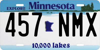 MN license plate 457NMX