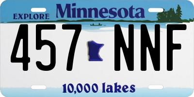 MN license plate 457NNF