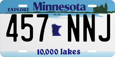 MN license plate 457NNJ