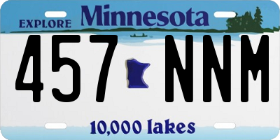 MN license plate 457NNM