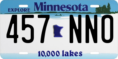 MN license plate 457NNO