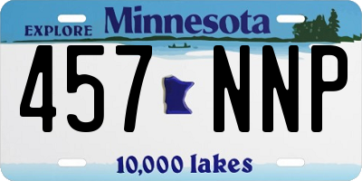 MN license plate 457NNP