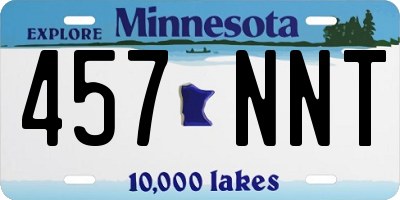 MN license plate 457NNT