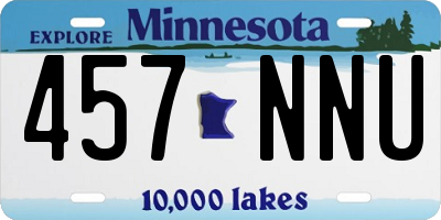 MN license plate 457NNU