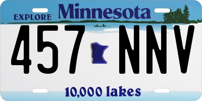 MN license plate 457NNV