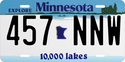 MN license plate 457NNW