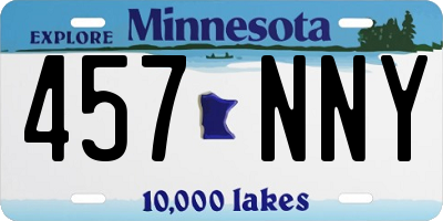 MN license plate 457NNY