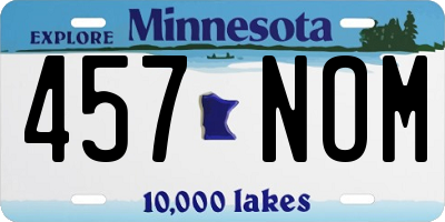 MN license plate 457NOM