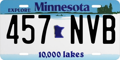 MN license plate 457NVB