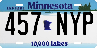 MN license plate 457NYP
