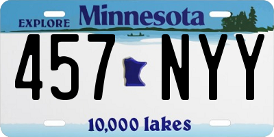 MN license plate 457NYY