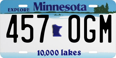 MN license plate 457OGM