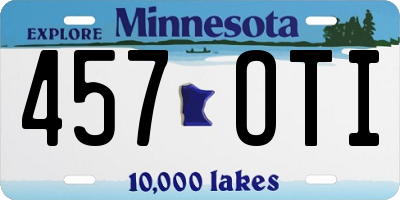 MN license plate 457OTI