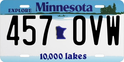 MN license plate 457OVW