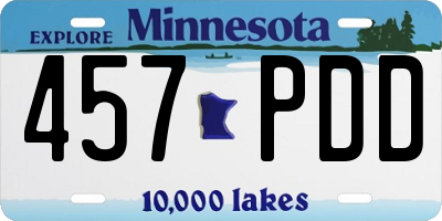 MN license plate 457PDD