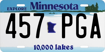 MN license plate 457PGA