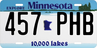 MN license plate 457PHB