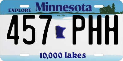 MN license plate 457PHH