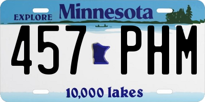 MN license plate 457PHM