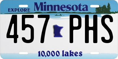 MN license plate 457PHS