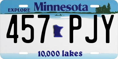 MN license plate 457PJY