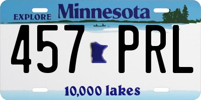 MN license plate 457PRL