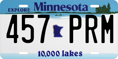 MN license plate 457PRM