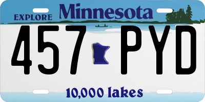 MN license plate 457PYD