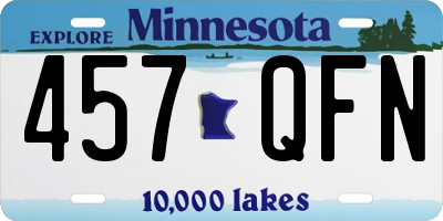 MN license plate 457QFN
