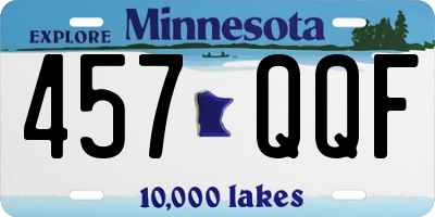 MN license plate 457QQF
