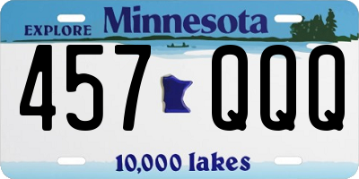 MN license plate 457QQQ