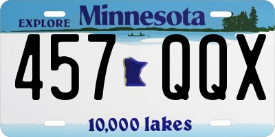 MN license plate 457QQX