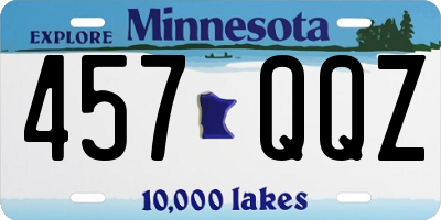 MN license plate 457QQZ