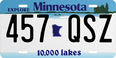 MN license plate 457QSZ