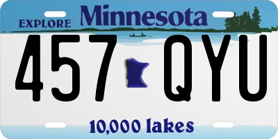 MN license plate 457QYU