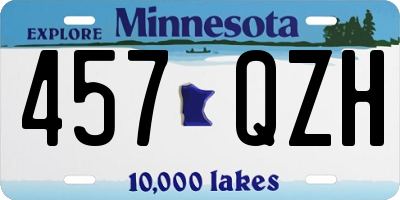 MN license plate 457QZH
