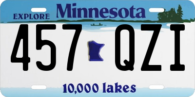 MN license plate 457QZI