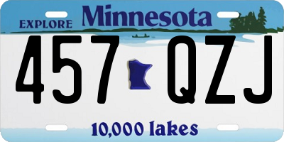 MN license plate 457QZJ