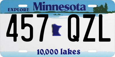 MN license plate 457QZL