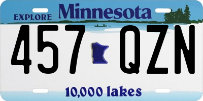 MN license plate 457QZN