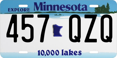 MN license plate 457QZQ