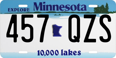 MN license plate 457QZS